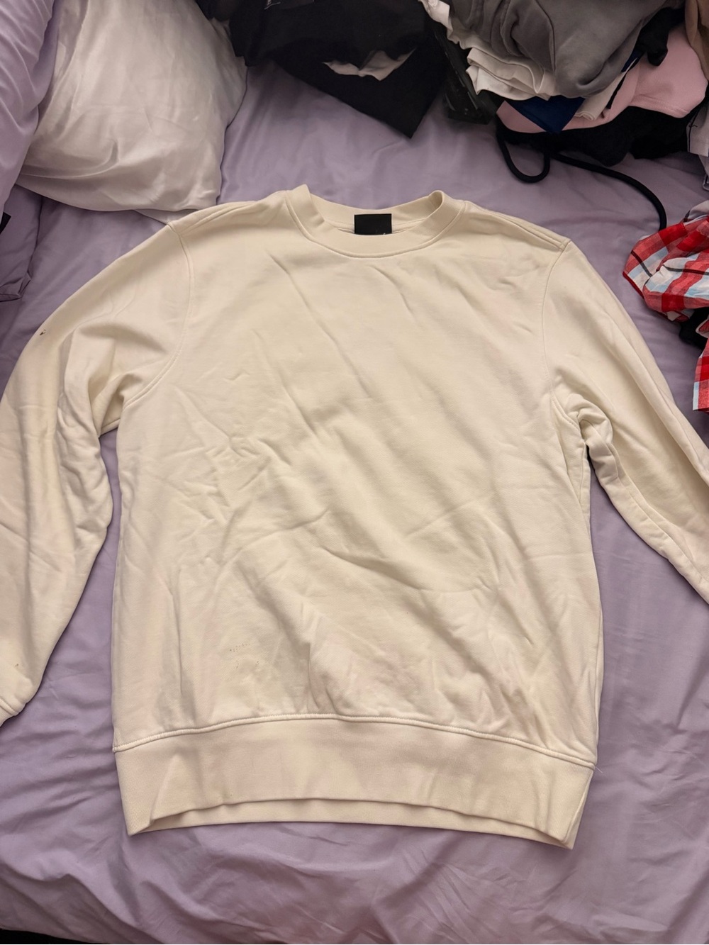 H&M Men's Crewneck Sweater in Off-White